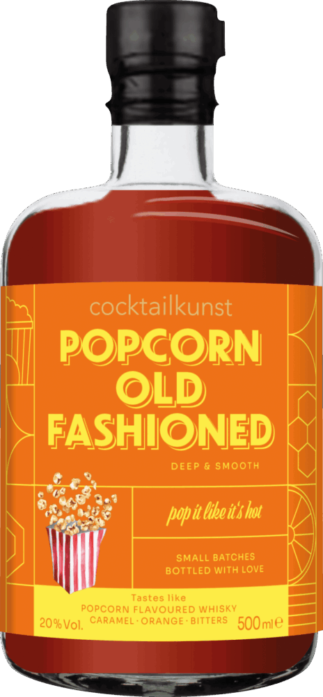 Cocktailkunst Popcorn Old Fashioned NV  0.5 L Flasche
