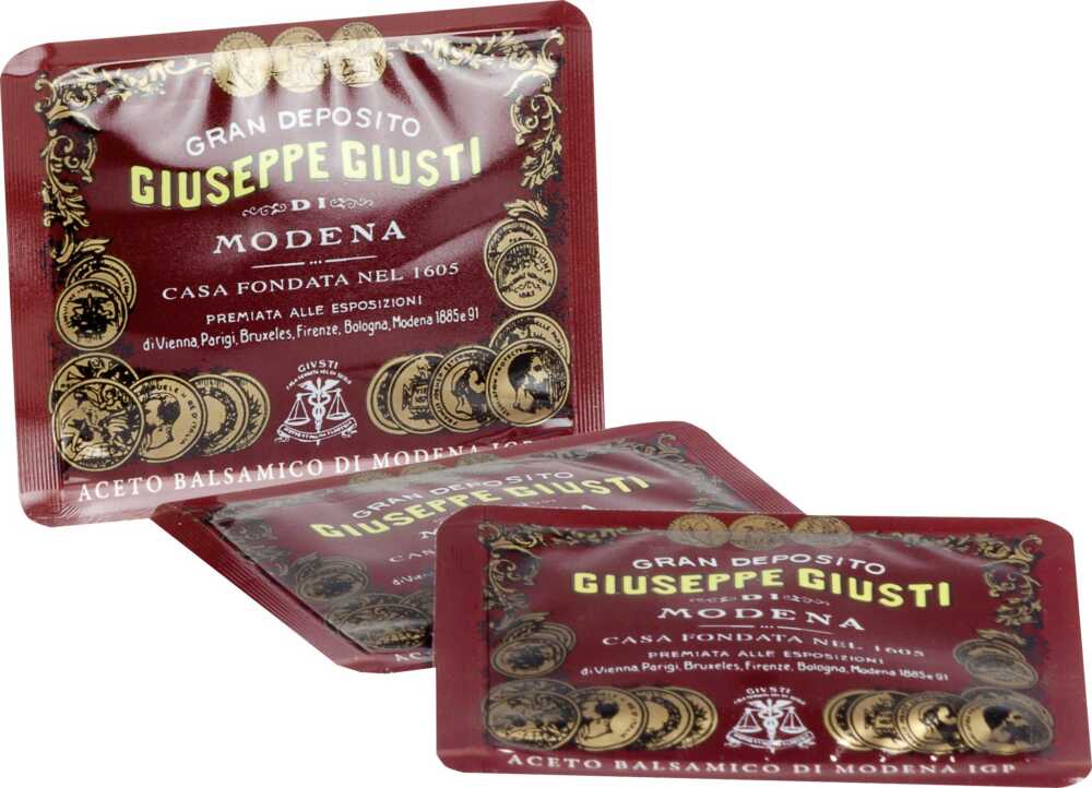 Giuseppe Giusti Balsamico 3 Gold Medaillen Einzelportionen 150X6Ml Aceto Balsamico Di Modena Igp NV  0.90 L Flasche