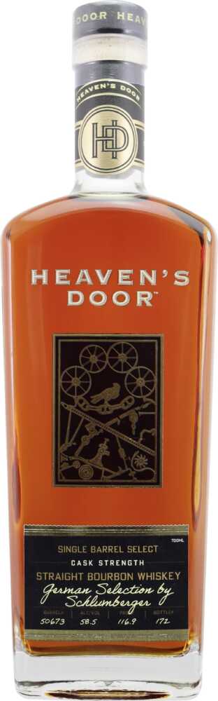 Heaven's Door Schlumberger Selection 9 Straight Tennessee Bourbon Whiskey5Y A010  0.7 L Flasche