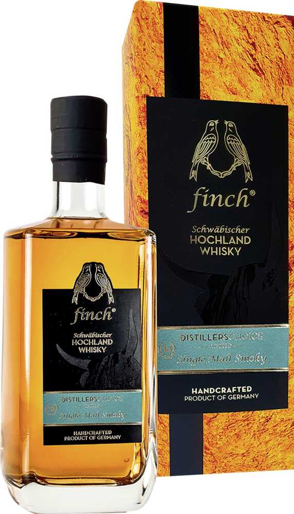 finch Whiskydestillerie Distillerschoice Single Malt Smoky 10Yo Schwäbischer Hochland Single Malt Whisky NV  0.5 L Flasche