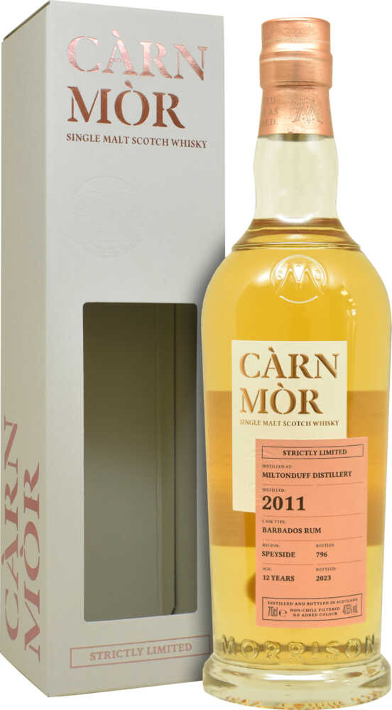 Càrn Mòr Strictly Ltd Miltonduff  12Y Single Malt   Barbados Rum
