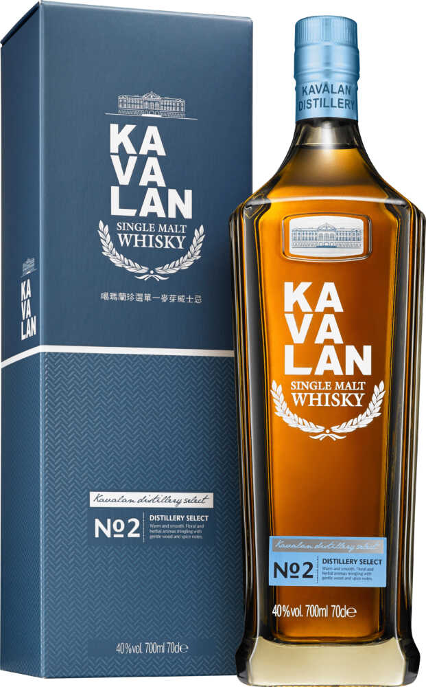 Kavalan Distillery Select No.2 Single Malt Taiwanesischer Whisky Kavalan NV  0.7 L Flasche