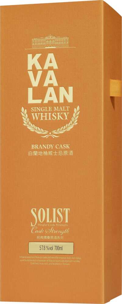 Kavalan Solist Brandy Cask 50-60%Cask Strength – Taiwanesischer Whisky NV  0.7 L Flasche