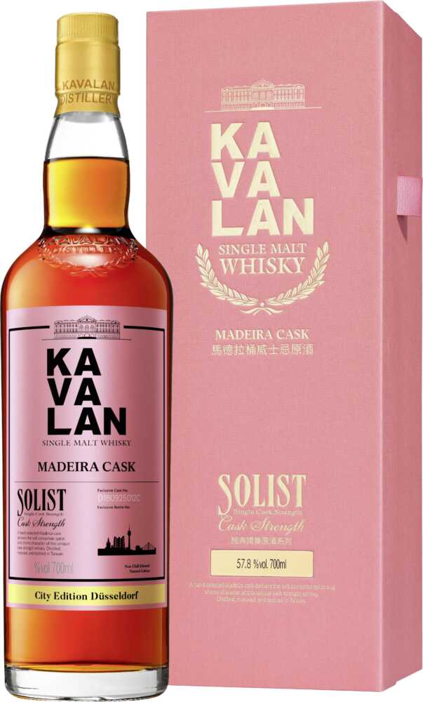 Kavalan Solist Madeira City Edition Düsseldorf 57 8% Taiwanesischer Whisky A015  0.7 L Flasche