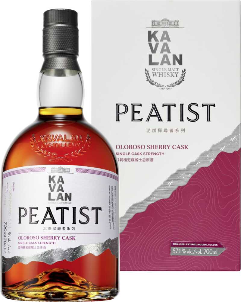 Kavalan Peatist Oloroso Sherry Cask 58 6%Taiwanesischer Whisky NV  0.7 L Flasche