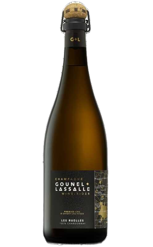 Champagne Gounel + Lassalle Les Ruelles 1Er Cru Blanc De Blancs Brut Nature Champagne Premier Cru NV  0.75 L Flasche