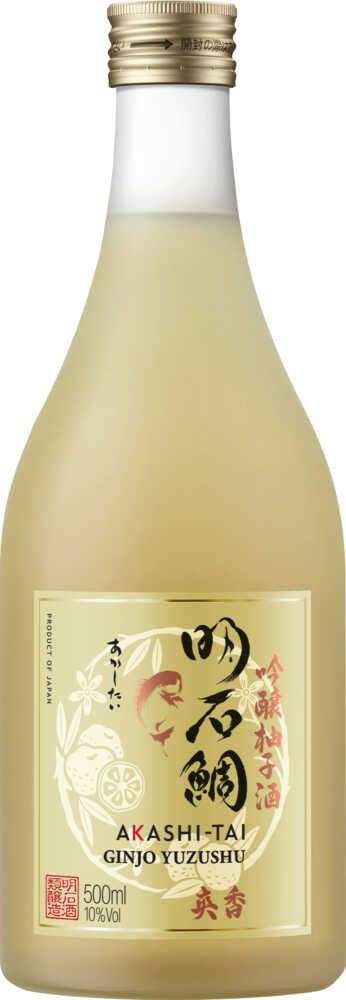 Akashi Sake Brewery Ginjo Yuzushu Yuzu Japanese Sake – Milling Rate 60% NV  0.5 L Flasche