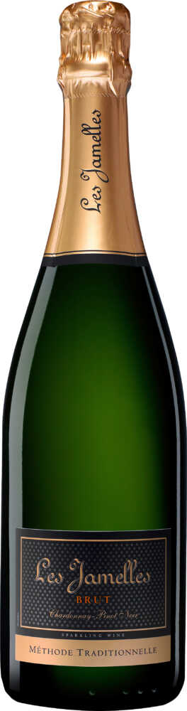 Les Jamelles Chardonnay Pinot Noir Brut Méthode Traditionnelle – Französischer Schaumwein NV  0.75 L Flasche