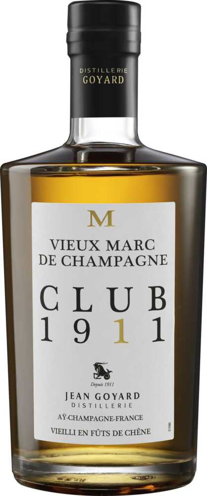 Distillerie Jean Goyard Vieux Marc de Champagne Egrappé 40%Club 1911 – Igp NV  0.7 L Flasche