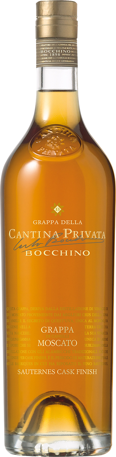 Bocchino Grappa Di Moscato – Sauternes Cask Finish NV  0.7 L Flasche