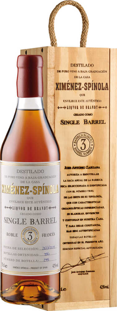 Ximénez-Spinola Brandy Single Barrel NV  0.7 L Flasche