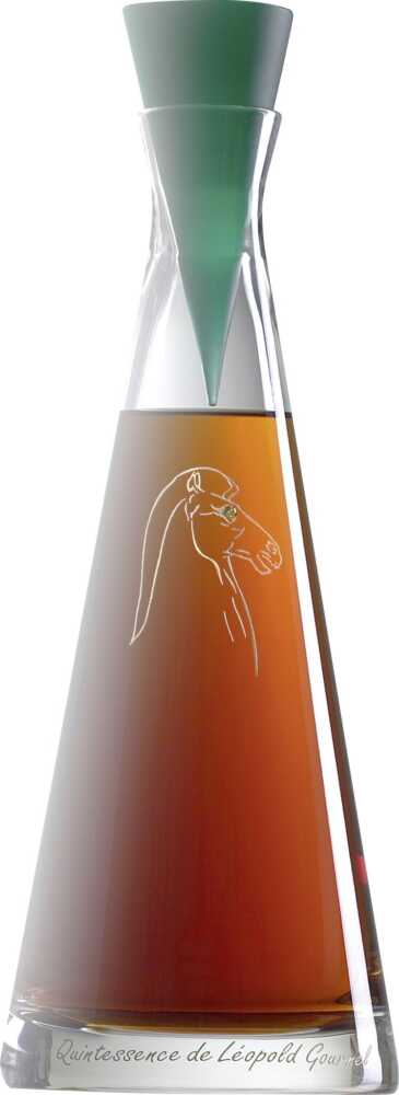 Cognac Léopold Gourmel Quintessence Karaffe In Einzelholzkiste, Mind. 30 J. Fassreife NV  0.7 L Flasche