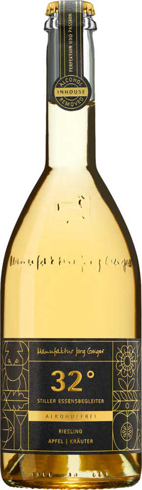 Manufaktur Jörg Geiger 32 Grad  Riesling | Apfel | Kräuter  Alkoholfrei NV  0.75 L Flasche