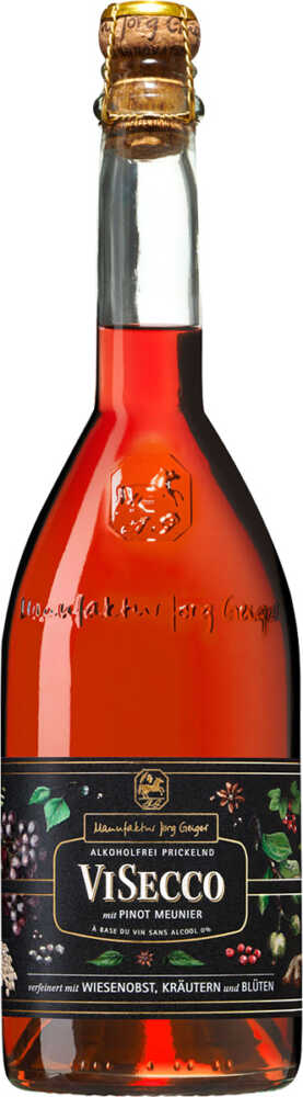 Manufaktur Jörg Geiger Visecco Mit Pinot Meunier Vin Spumante Alkoholfrei NV  0.75 L Flasche