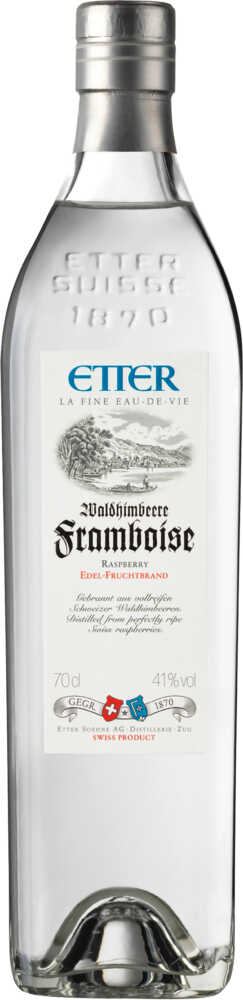 Etter Söhne Ag Distillerie Zug Framboise Schweizer Himbeergeist, . NV  0.7 L Flasche