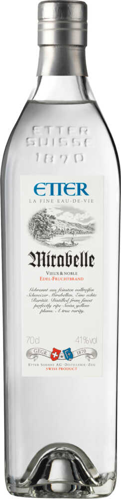Etter Söhne AG Distillerie Zug Mirabelle Schweizer Mirabelle, . NV  0.7 L Flasche