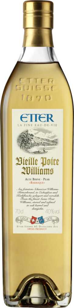 Etter Söhne AG Distillerie Zug Vieille Poire Williams Schweizer Williamsbirne . NV  0.7 L Flasche