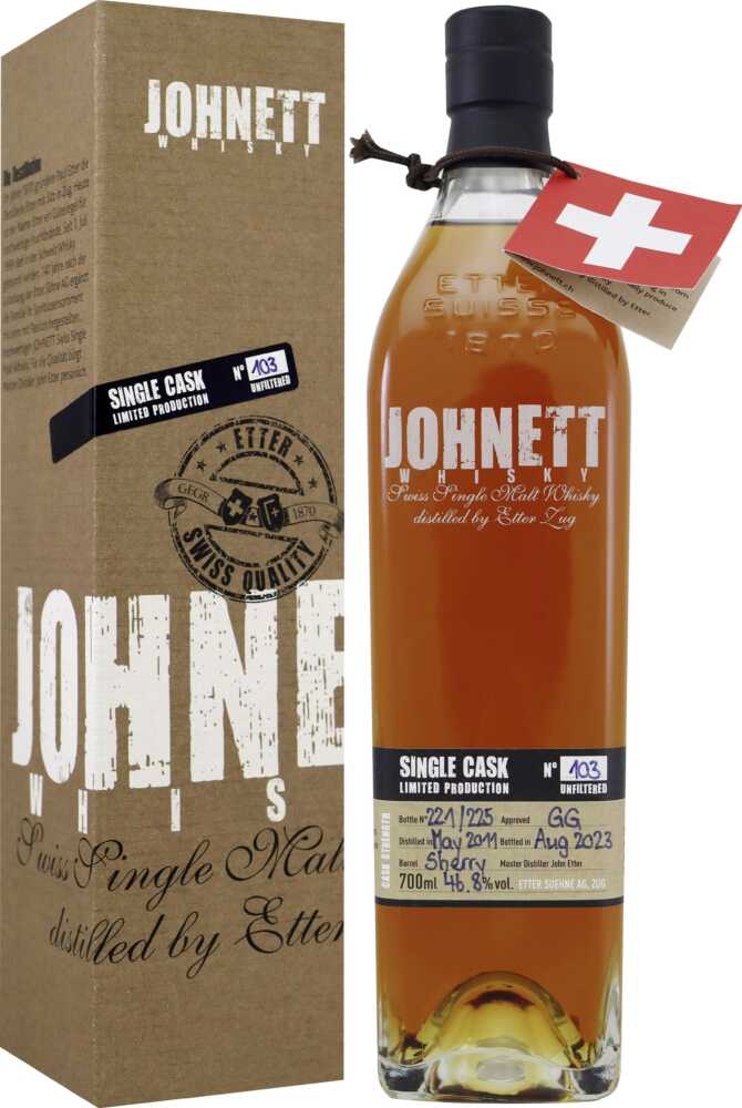 Etter Söhne AG Distillerie Zug Johnett Single Cask No 103 0.7 L Flasche
