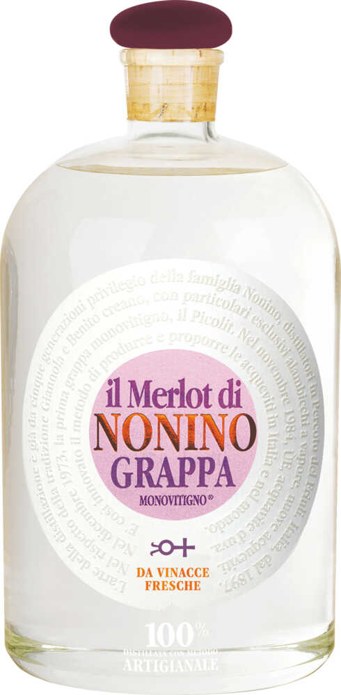 Grappa Il Merlot Monovitigno Klares Destillat .