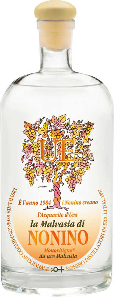 Ùe Di Malvasia Monovitigno Acquavite DUva (Traubenbrand