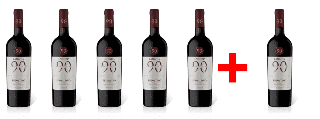 5 + 1 Rotwein-Vorteilspaket Primitivo Puglia IGT