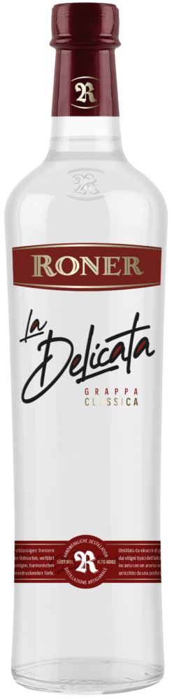 Roner Grappa La Delicata 40% NV  0.7 L Flasche