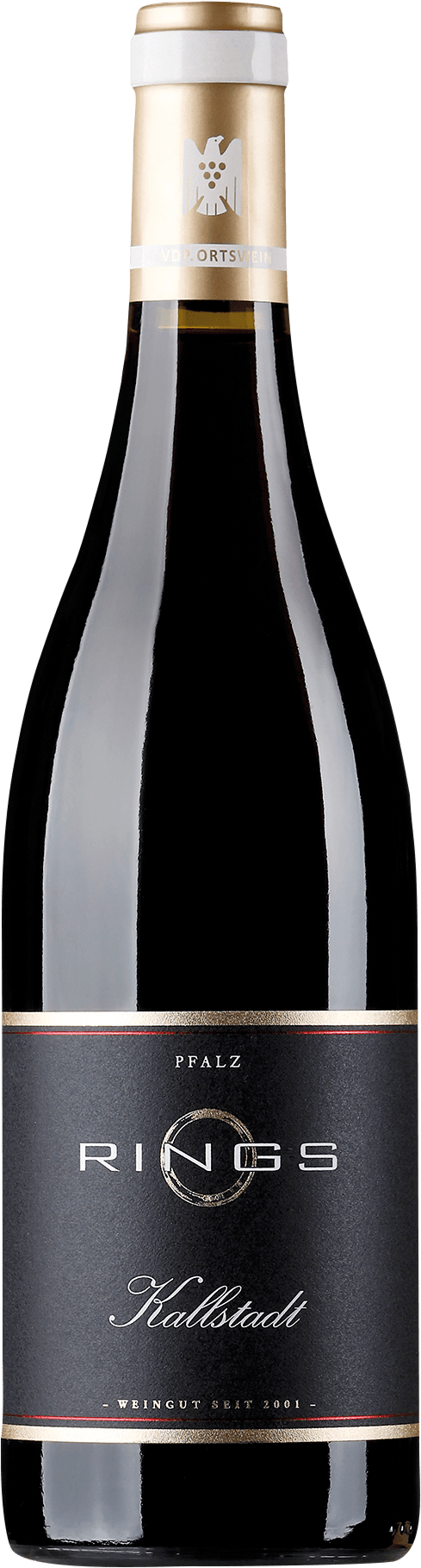 Rings Kallstadter Spätburgunder Qualitätswein Trocken Vom Kalkfels 2023  0.75 L Flasche