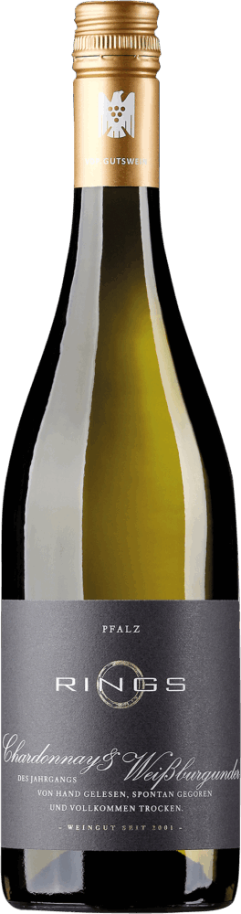 Rings Chardonnay & Weißburgunder Qualitätswein Trocken 2024  0.75 L Flasche