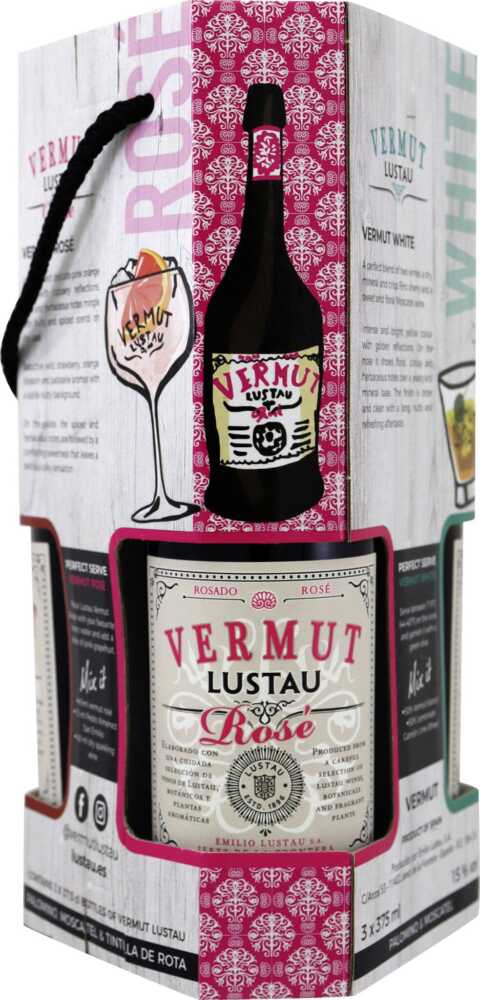 Emilio Lustau Vermut Trio  Je 1X0,375L Vol: Vermut White, Red, Rosé NV  1.125 L Flasche