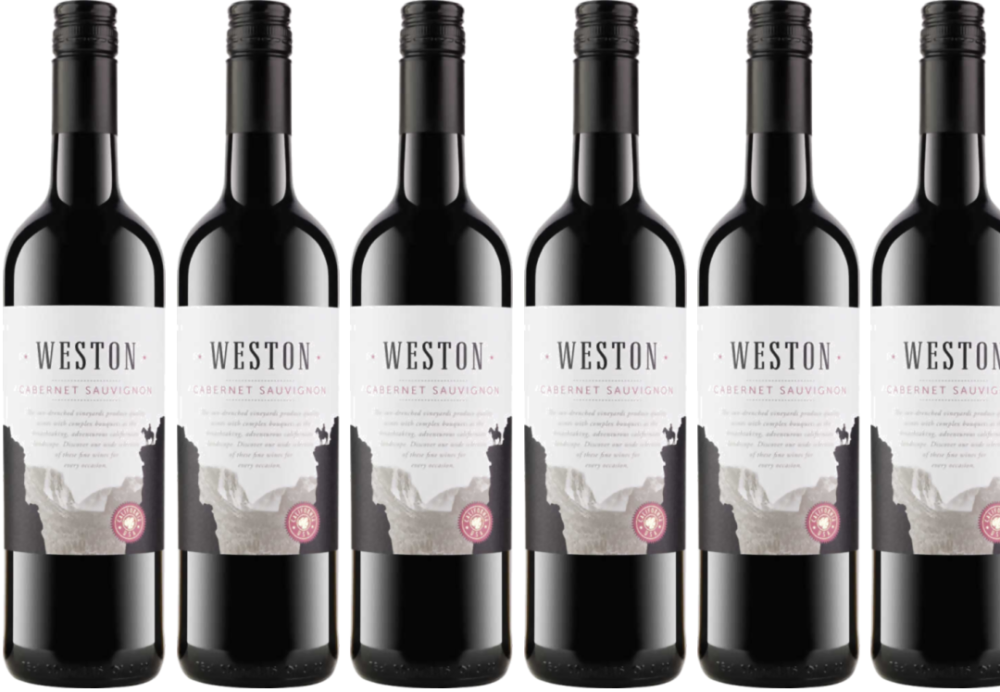 Weston Estate 6-er Vorteils-Weinpaket – Cabernet Sauvignon – Weston Estate aus USA – Region Kalifornien 6 Flaschen á 0,75L