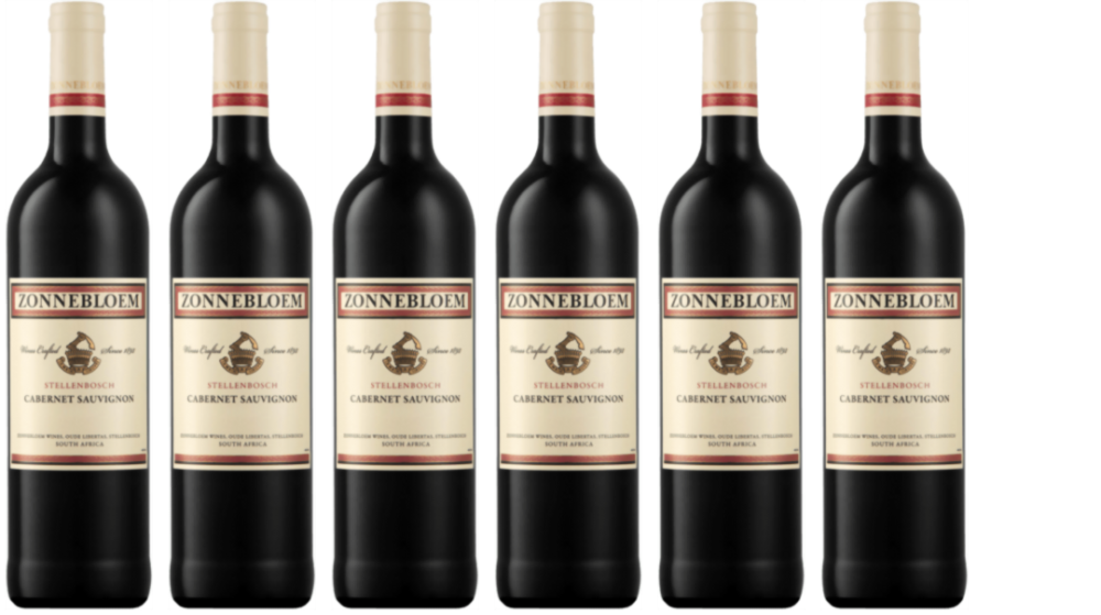 6-er Vorteils-Weinpaket – Cabernet Sauvignon – Zonnebloem aus Südafrika – Region Western Cape