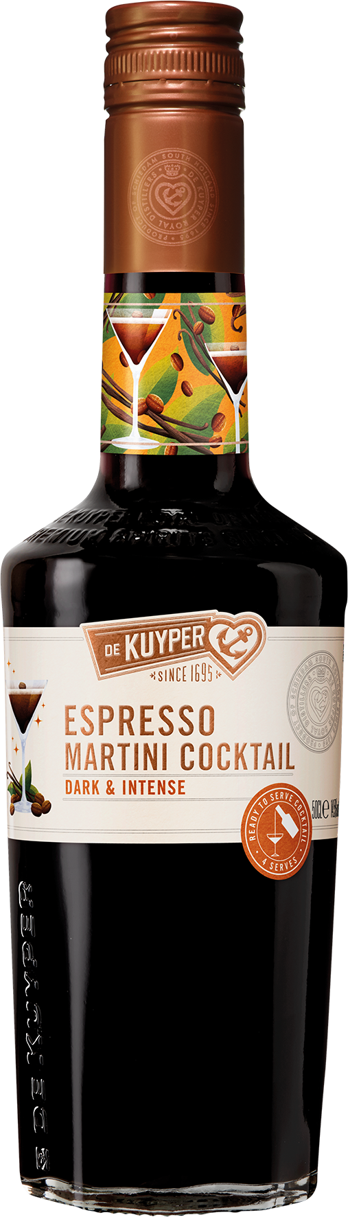 De Kuyper Espresso Martini Cocktail Ready To Serve NV  0.5 L Flasche