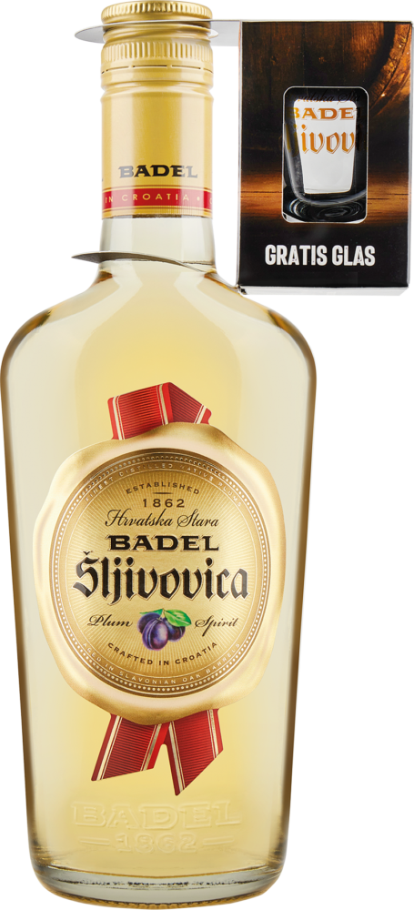 Badel 1862 Sljivovica Gp+Glas NV  0.5 L Flasche
