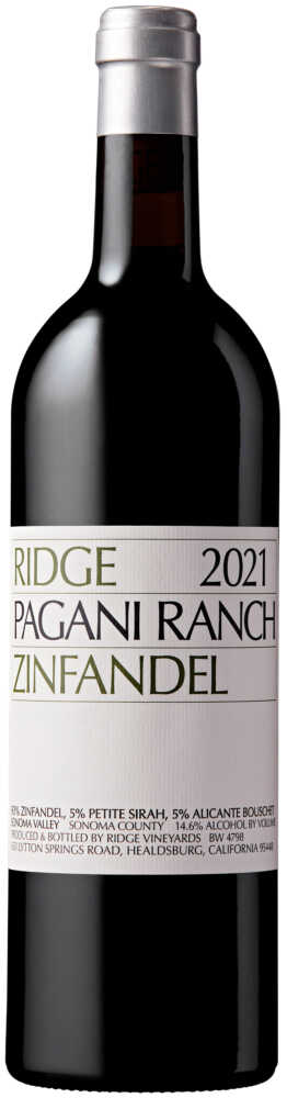 Ridge Pagani Ranch Zinfandel 2021  0.75 L Flasche